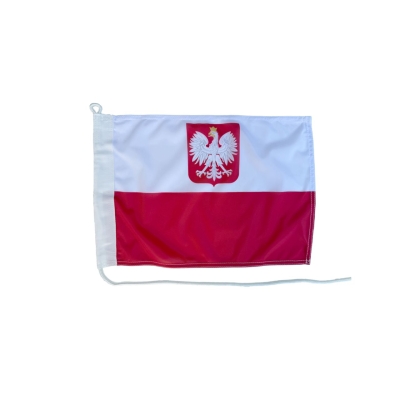 Polska flaga państwowa z godłem Bandera polska BANDERA 65 x 40 cm