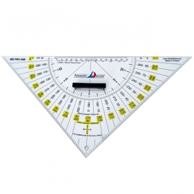 Trójkąt Nawigacyjny NAUTICAL TRIANGLE 35 cm Ekierka nawigacyjna PRODUKT POLSKI NauticDecor