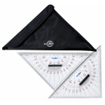 Trójkąty Nawigacyjne ZESTAW 2szt NAUTICAL TRIANGLE 32 cm Ekierka nawigacyjna + Pokrowiec