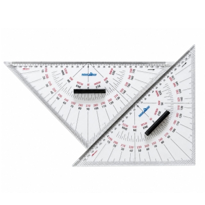 Trójkąty Nawigacyjne ZESTAW 2szt NAUTICAL TRIANGLE 32 cm Ekierka nawigacyjna + Pokrowiec