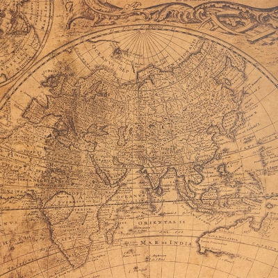 Obraz Mapa świata retro vintage world map