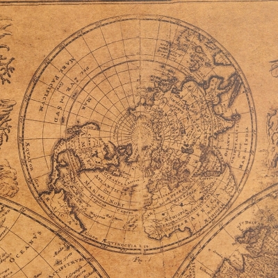 Obraz Mapa świata retro vintage world map