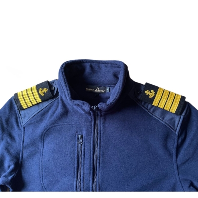 Polar mundurowy z pagonami, bluza polarowa z patkami na naramienniki GRANATOWA 2XL