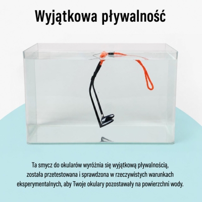 Smycz do okularów pływająca mocowanie do okularów glasses retainer czarna