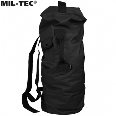 Worek marynarski z szelkami, worek żeglarski z szelkami, MiL-TeC, PVC, black, czarny