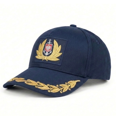CZAPKA KAPITAŃSKA Marynarka Handlowa, czapka żeglarska, bejsbolówka, baseball cap GRANATOWA